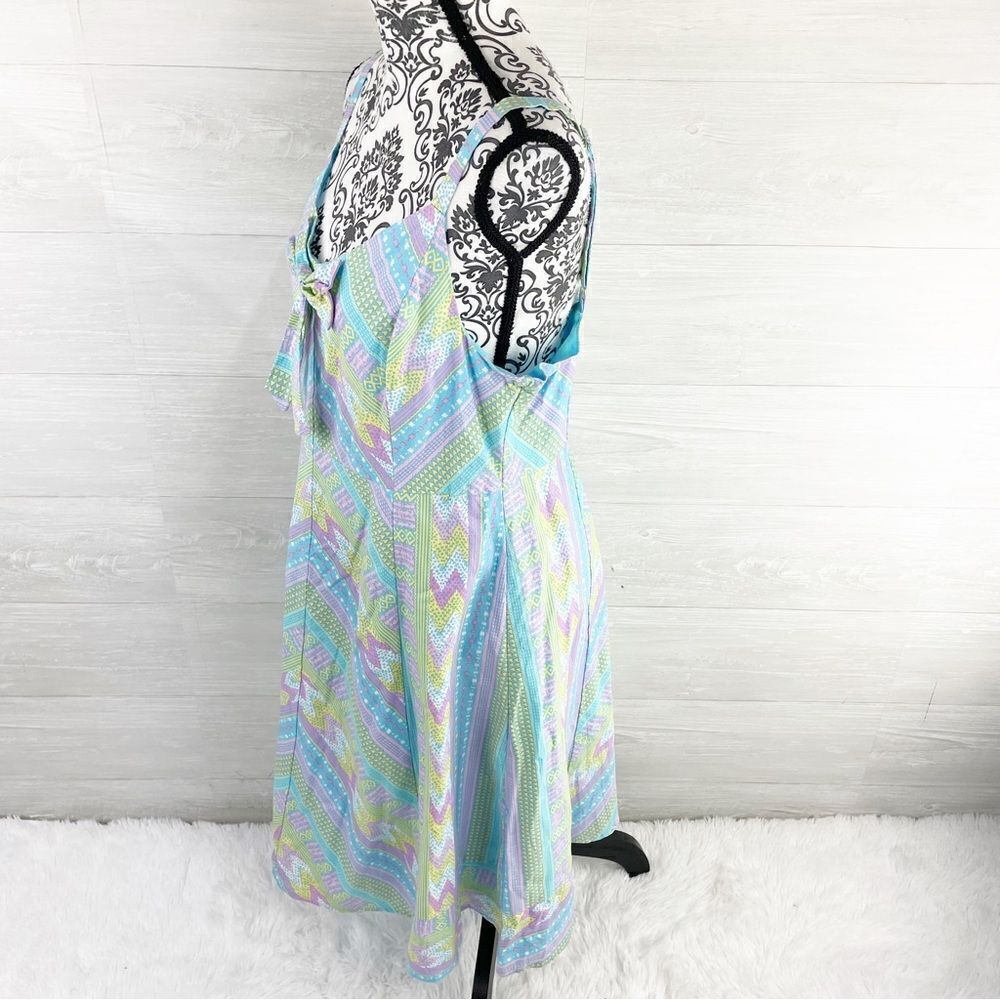 ModCloth Yours To Adore Geometric Pastel Fit And Flare Dress - Picture 8 of 11